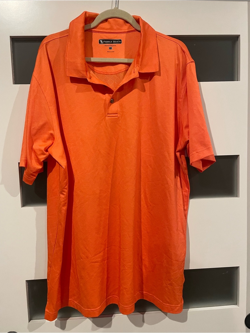 NWOT Pebble Beach Men's Bright Orange Polo